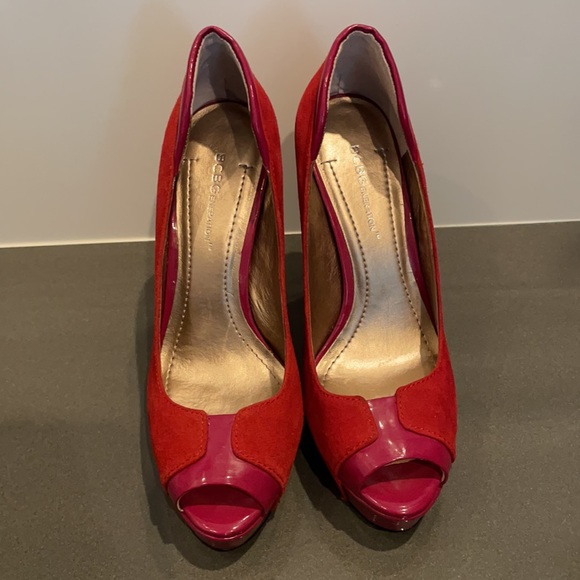 BCBGeneration Red & Pink Heels - Picture 2 of 8